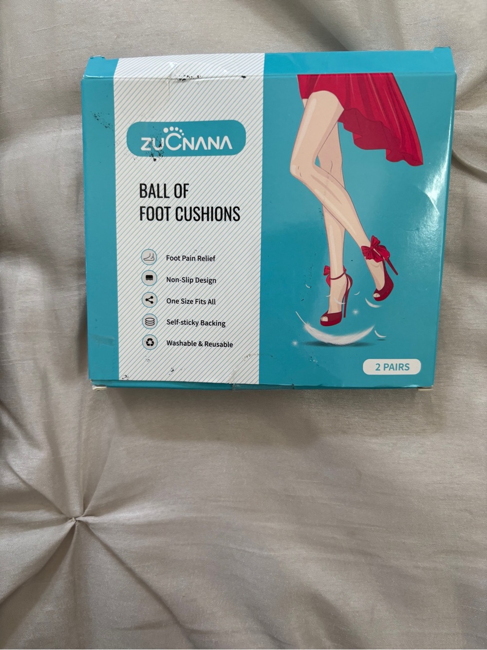 NaNa Red Ball of Foot Cushions - 2 Pairs